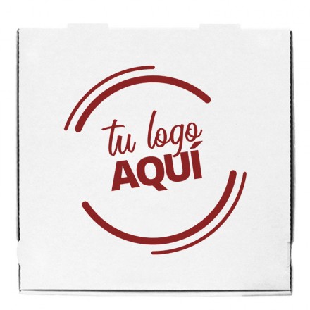 Caja Pizza Cartón Color Blanco 33x33. Disponible en 4 medidas