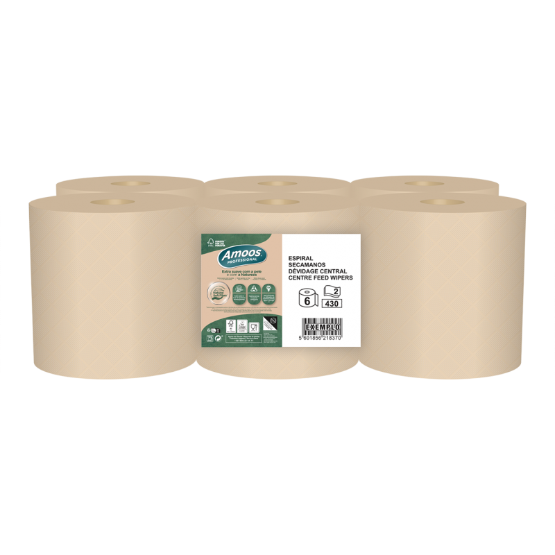 Bobina Secamanos Naturally Soft Amoos 125m 2 Capas Bobina Secamanos Naturally Soft Amoos 125m 2 Capas