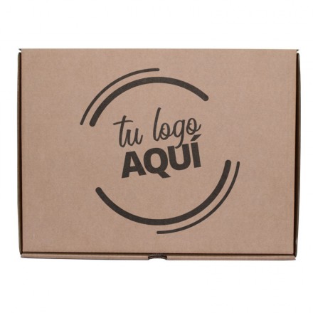 Caja Automontable Kraft Personalizada 420x315x75 mm (100 uds)