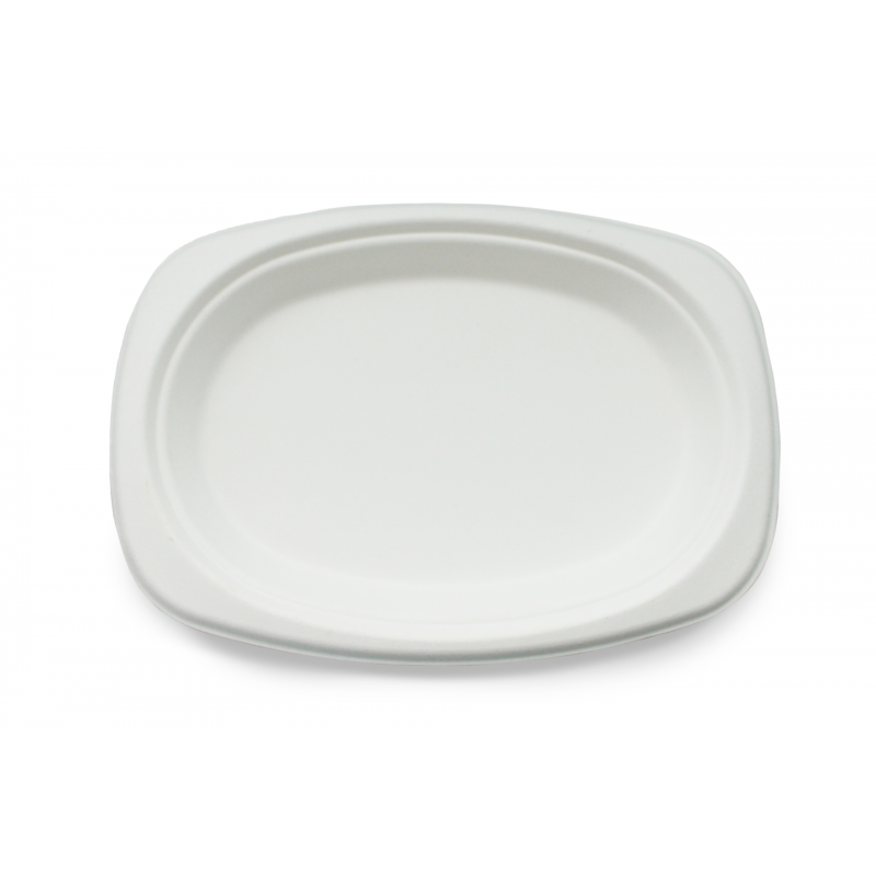 Bandeja Pulpa de Caña Ovalada 23,5x16,5 cm (50 uds) Bandeja Pulpa de Caña Ovalada 23,5x16,5 cm (50 uds)