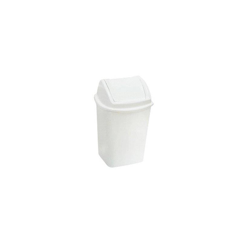 Papelera con Tapa Basculante Blanca Libra 15L Papelera con Tapa Basculante Blanca Libra 15L