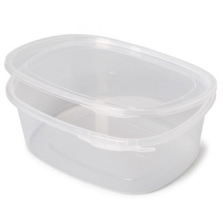 Envase Ovalado Tapa Bisagra PP 750 cc (50 uds)