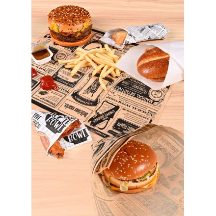 Bolsa Papel Antigrasa News 28x34 cm (1000 Uds)