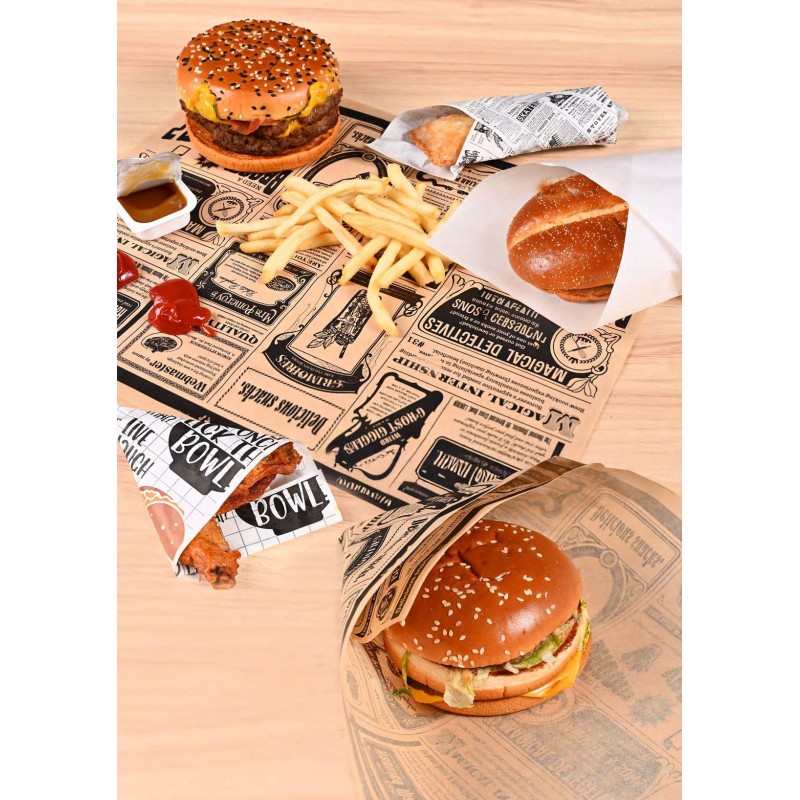 Bolsa Papel Antigrasa News 28x34 cm (1000 Uds)