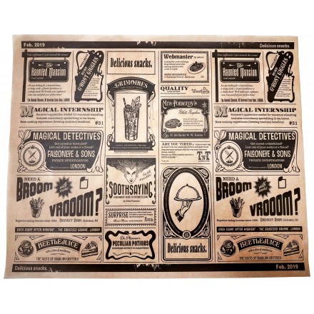 Papel Antigrasa Anuncios Kraft - Varias Medidas (1000 Uds)