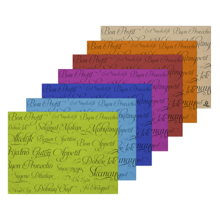 Mantel Individual Buen Provecho 30x40 cm Fondo Color 40 g (500 uds)