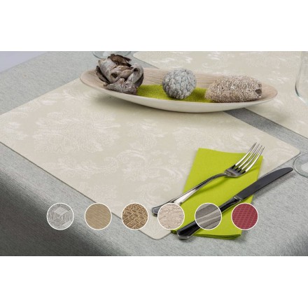 Mantel Individual 30x43 cm Antimancha (12 Uds)