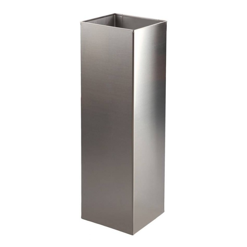 Papelera cuadrada 28L Inox Satinado