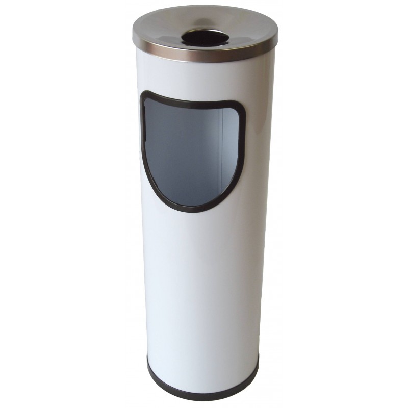Papelera cenicero 25 litros Blanco Papelera cenicero 25 litros Blanco
