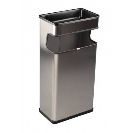 Cenicero papelera rectangular 40L Inox