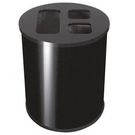 Cubo triselectivo 40L Negro