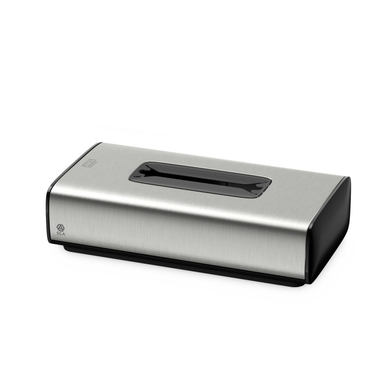 Dispensador de acero para pañuelos faciales