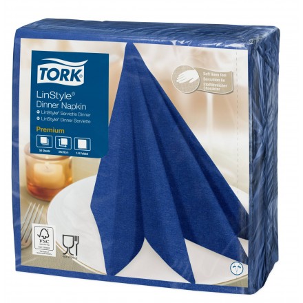 Servilleta de papel 39x39 Tork Linstyle Azul (50 Ud)