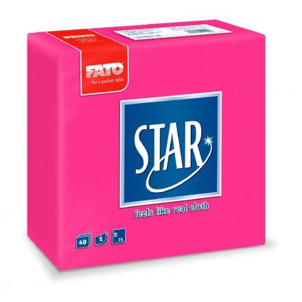Servilleta Star Punta-Punta 38x38 Fucsia
