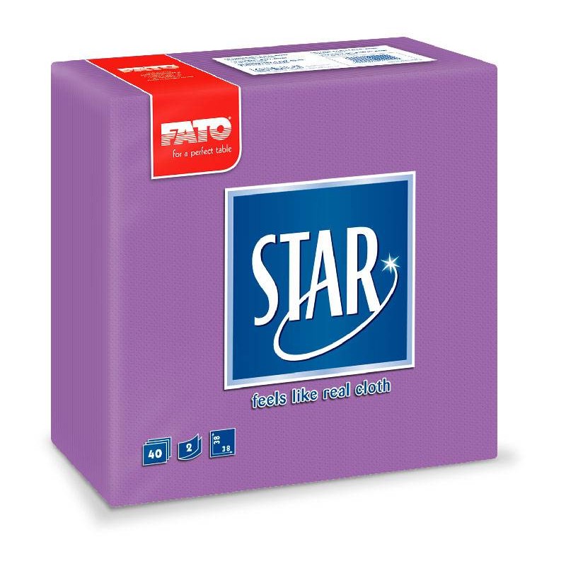 Servilleta Star Punta-Punta 38x38 Lila Servilleta Star Punta-Punta 38x38 Lila