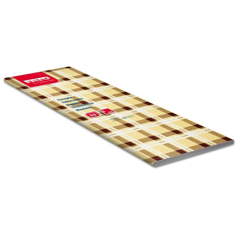 Mantel 100x100 Escocés Negro/Champagne