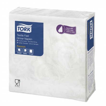 Servilleta de Papel 40x40 Tork LinStyle Arabesco Blanca 