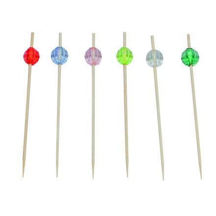 Brochetas bolitas de colores 9 cm (200 Uds)