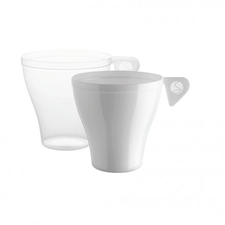 Taza Café Blanca y Transparente PS 90 cc (48 Uds)