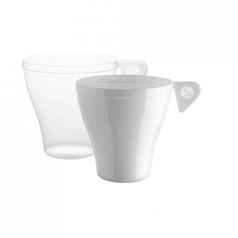 Taza Café Blanca y Transparente PS 90 cc (48 Uds)