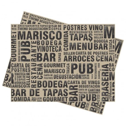 Mantel Individual 30x40 cm Gourmet Ecológico (500 Uds)