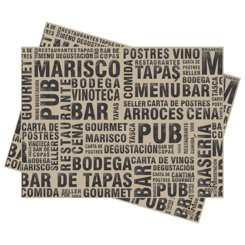 Mantel Individual 30x40 cm Gourmet Ecológico (500 Uds) Mantel Individual 30x40 cm Gourmet Ecológico (500 Uds)