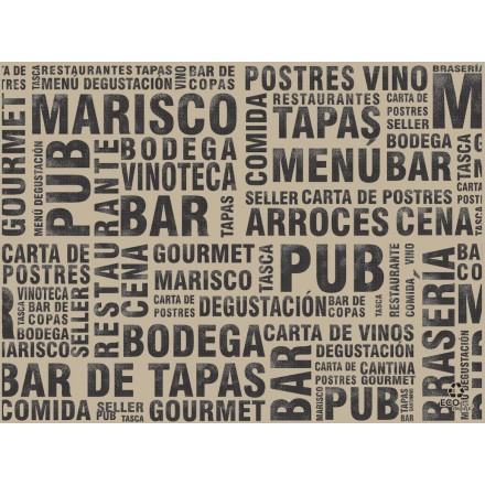 Mantel Individual 30x40 cm Gourmet Ecológico (500 Uds)