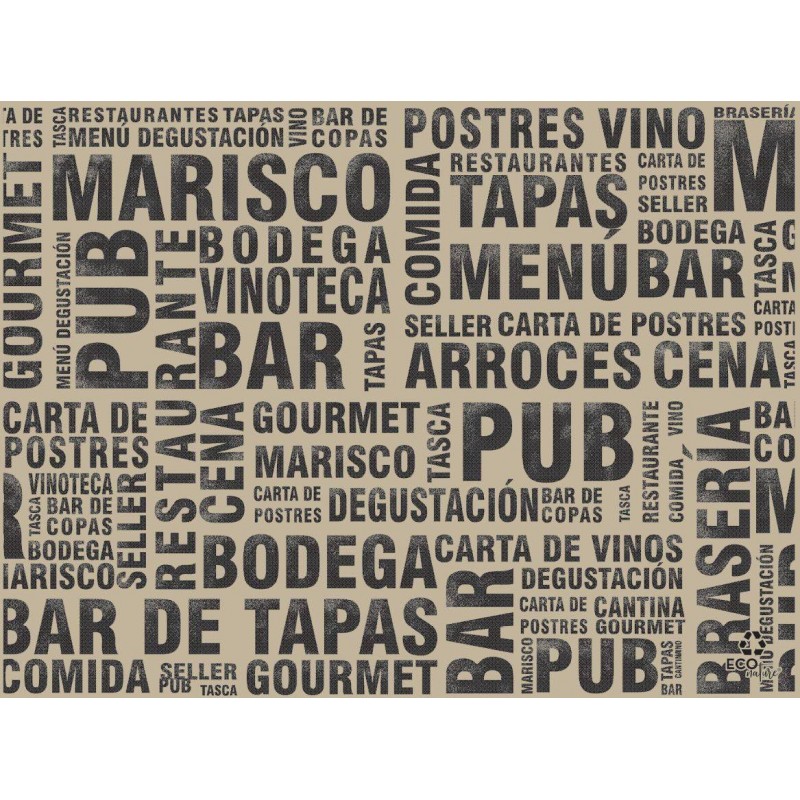 Mantel Individual 30x40 cm Gourmet Ecológico (500 Uds)
