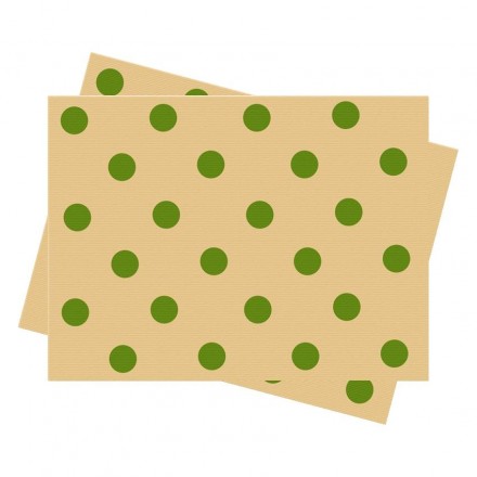 Mantel individual Feria Abril Verde kraft (100 Uds)