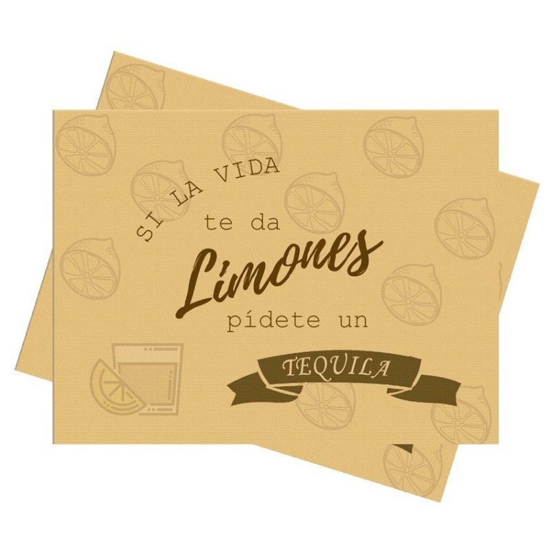 Mantel Si la vida te da limones kraft (100 Uds)