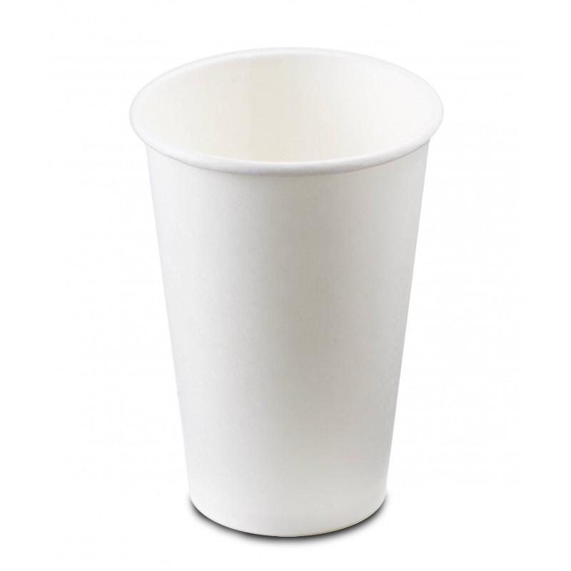 Vaso de cartón blanco 500 cc 16 oz (50 uds)
