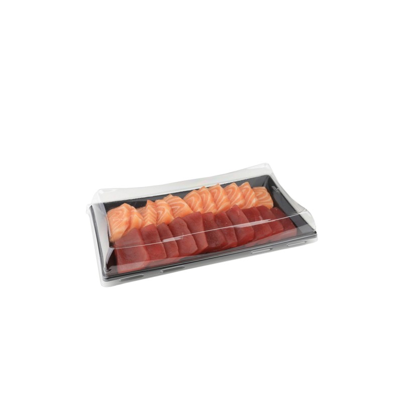 BANDEJA SUSHI NEGRA 12 X 22 CM
