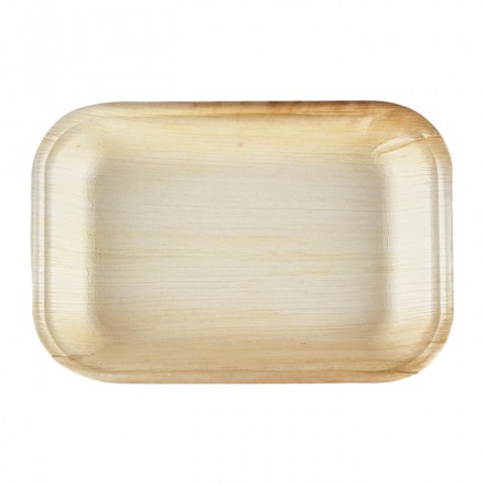 Bandeja de hoja de palma de 20x14 cm (10 Uds)