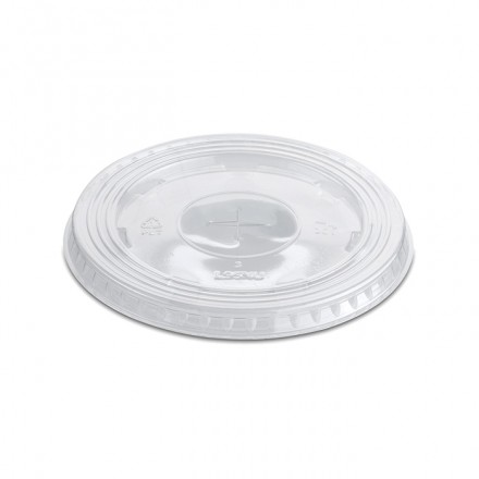 Tapa vaso plana con cruz PET
