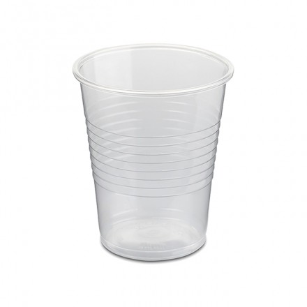 Vaso de Plástico Transparente 220 cc Base Ancha