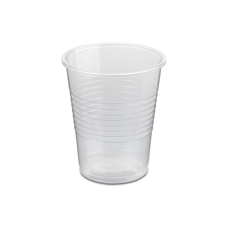 Vaso de Plástico Transparente 220 cc Base Ancha