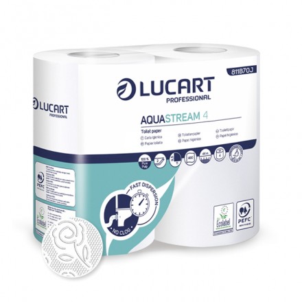 Papel higiénico doméstico Aquastream 44 m (56 Uds)