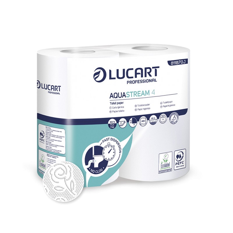 Papel higiénico doméstico Aquastream 44 m (56 Uds) Papel higiénico doméstico Aquastream 44 m (56 Uds)
