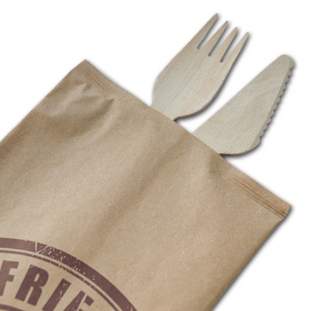 Sobre para cubiertos kraft '100% ECO'