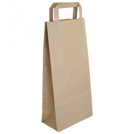 Bolsa Papel Kraft con Asa para Vino 18x9x37 cm (250 uds)