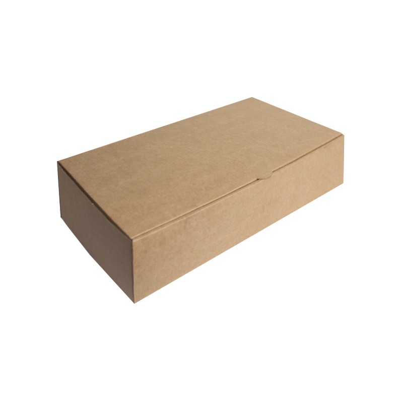 Caja con tapa de cartón para take away, Packaging celulosa kraft